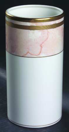 Gaudron Marbre Rose 7" Cylinder Vase