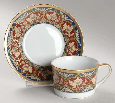Tabriz Flat Cup & Saucer Set
