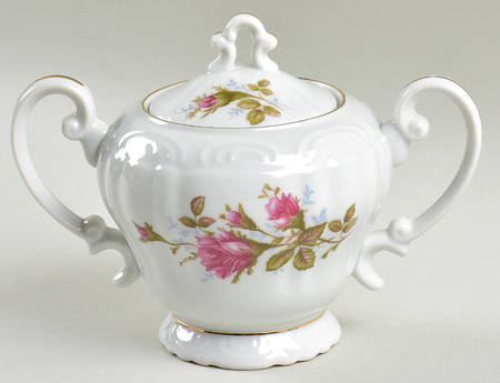 Moss Rose Sugar Bowl & Lid