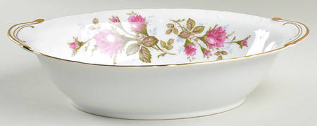 Moss Rose 10" Oval Vegetable Bowl