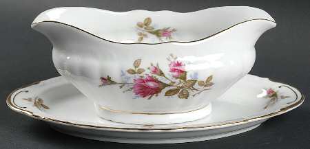 Moss Rose Gravy Boat & Underplate