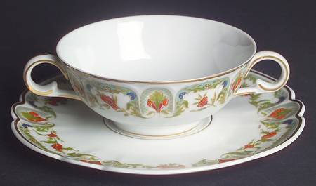 Chantoung Flat Cream Soup Bowl & Saucer Set