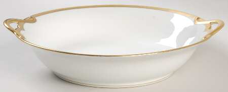 CHF213 10" Round Handled Vegetable Bowl by Charles Field Haviland
