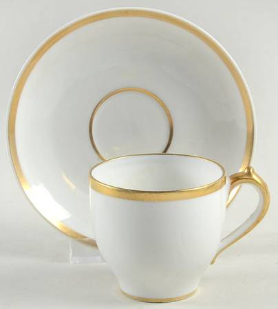CHF48 Flat Demitasse Cup & Saucer Set by Charles Field Haviland