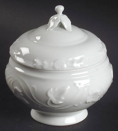 Imperatrice All White Sugar Bowl & Lid
