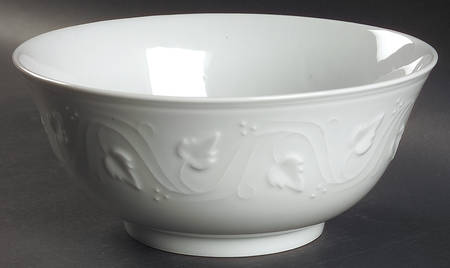 Imperatrice All White 9" Salad Serving Bowl