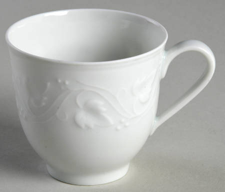 Imperatrice All White Footed Demitasse Cup