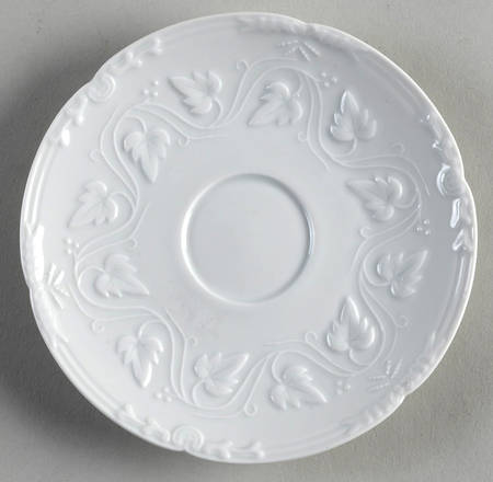 Imperatrice All White Saucer for Demitasse Cup
