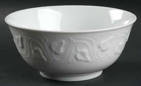 Imperatrice All White 8" Salad Serving Bowl