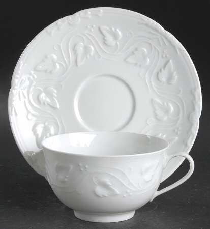 Imperatrice Ivory Flat Cup & Saucer Set