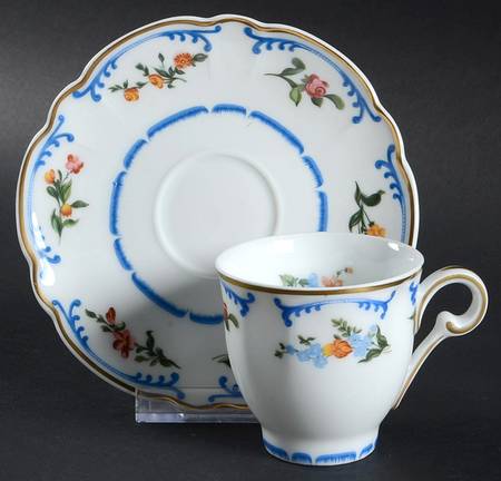 Marjolaine Flat Demitasse Cup & Saucer Set