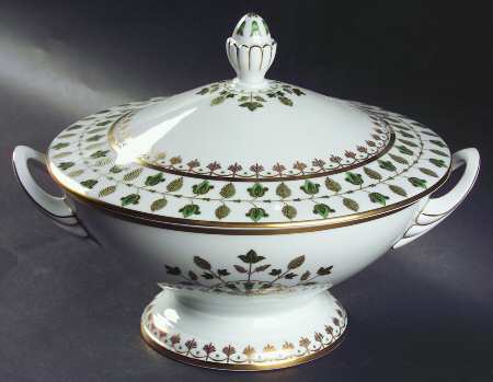 Matignon Green Tureen &  Lid