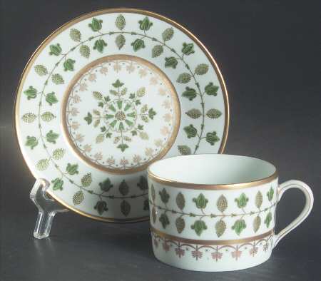 Matignon Green Flat Cup & Saucer Set