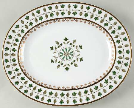 Matignon Green 15" Oval Serving Platter