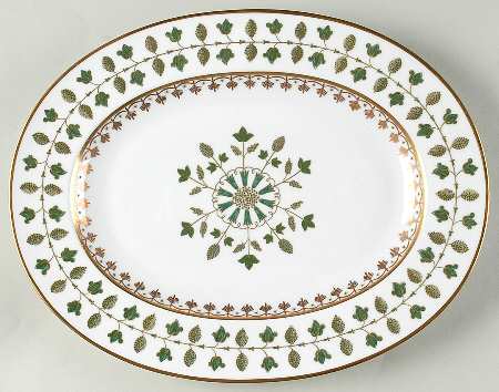 Matignon Green 14" Oval Serving Platter