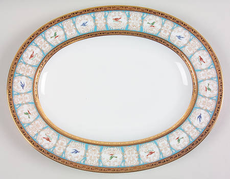 Pompadour 14" Oval Serving Platter