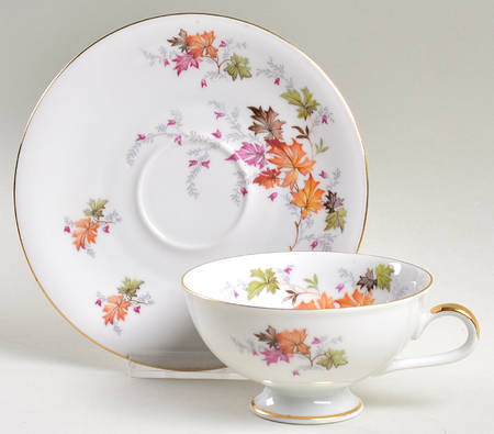 Indian Summer Footed Cup & Saucer Set