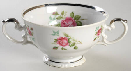 Rose Footed Cream Soup Bowl