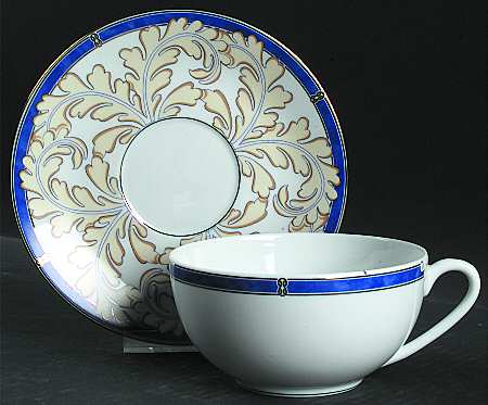 Aida Bleu Breakfast Cup & Saucer Set