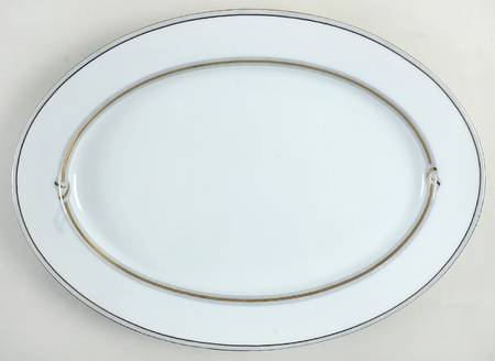 Rubanea Grey 15" Oval Serving Platter