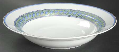 Torsade Bleu 11" Round Vegetable Bowl