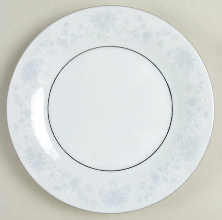 Annie (White & Gray Desgn) Salad Plate