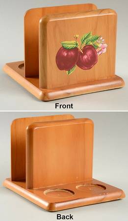 Apples (Casuals) Wood Tray for Napkin, Salt & Pepper Set-