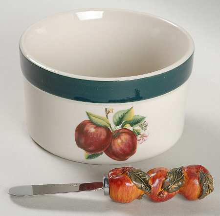 Apples (Casuals) Dip Bowl & Spreader Set