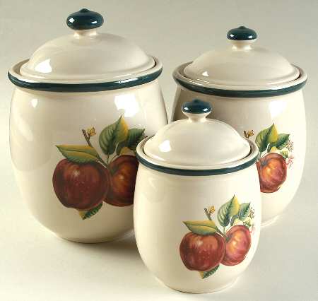 Apples (Casuals) (3 Piece) Canister Set (Box Set)