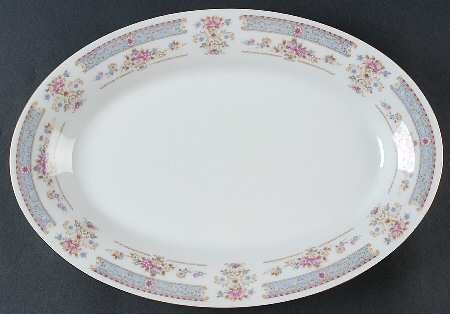 Catherine 14" Oval Serving Platter by China Pearl