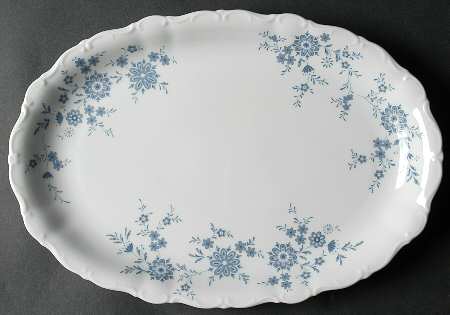 Bavarian Blue 13" Oval Serving Platter