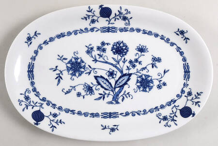 Dresden Classics Blue 12" Oval Serving Platter