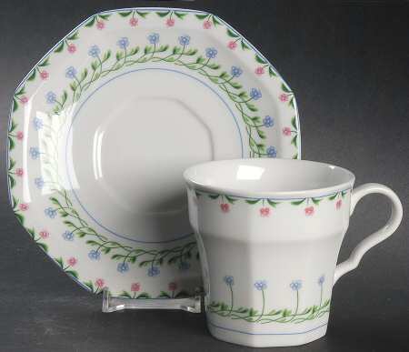 Bali Hai Flat Cup & Saucer Set