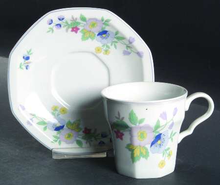 Blue Rhapsody Flat Cup & Saucer Set