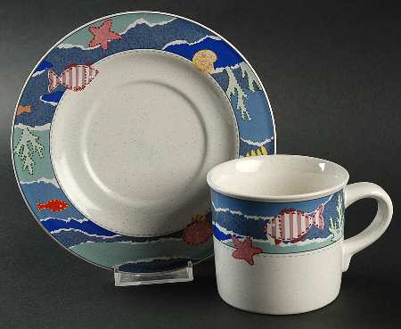 Caribe Flat Cup & Saucer Set