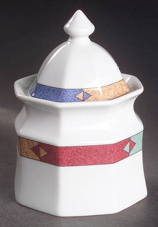 Diamond Optic Sugar Bowl & Lid