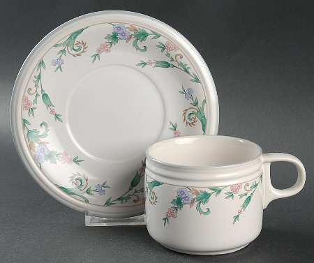 Enchanted Garden Flat Cup & Saucer Set