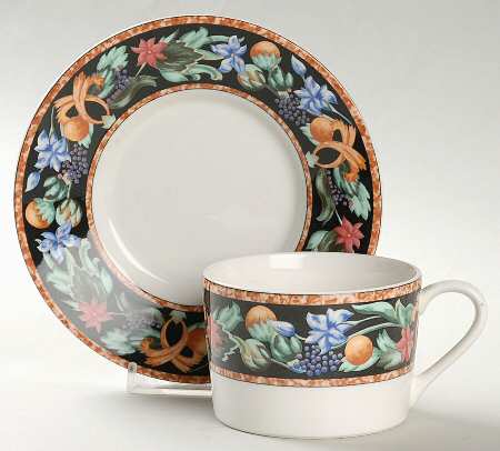 Mystical Garden Flat Cup & Saucer Set