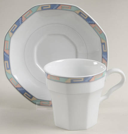 Southwest Flat Cup & Saucer Set