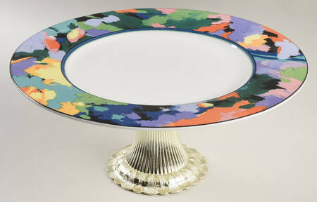 Van Gogh Cake Stand with 4"-5" Metal Pedestal  Hc