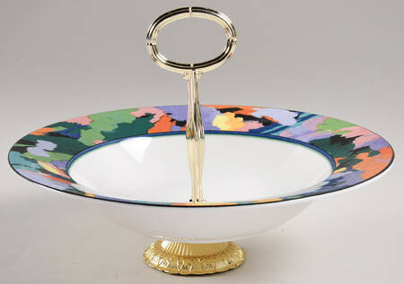 Van Gogh 6"-7" Handled Footed Nut Dish HC