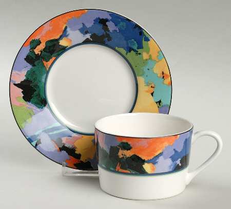 Van Gogh Flat Cup & Saucer Set