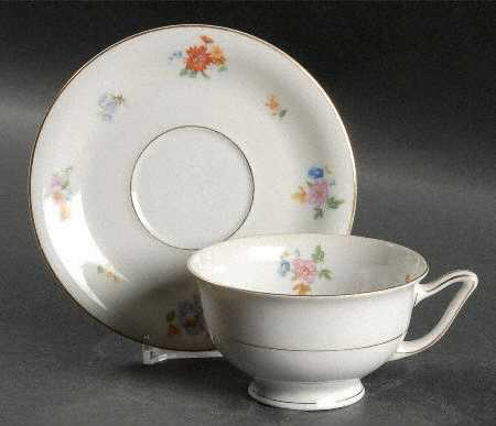 Dresdenflowers Footed Cup & Saucer Set by Chateau