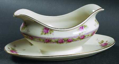 Rosedale Gravy Boat with Attached Underplate by Chateau