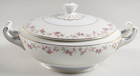 Tearose Round Covered Vegetable