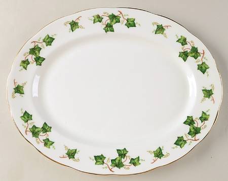 Ivy Leaf 13" Oval Serving Platter