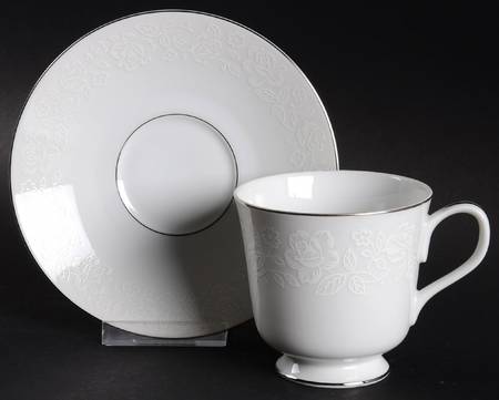 Victorian Rose Footed Cup & Saucer Set