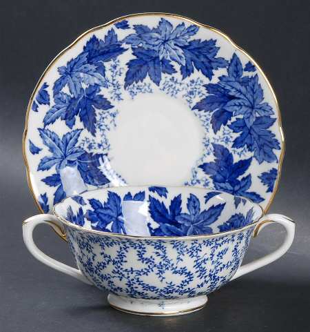 4891-A Footed Cream Soup Bowl & Saucer Set