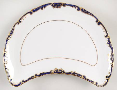 Admiral Cobalt Blue Crescent Salad Plate