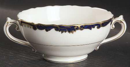 Admiral Cobalt Blue Footed Cream Soup Bowl